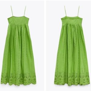 Green Zara maxi dress